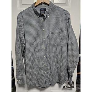 Charles Tyrwhitt Weekend Button Down Shirt Mens XLarge Green Blue Plaid Casual
